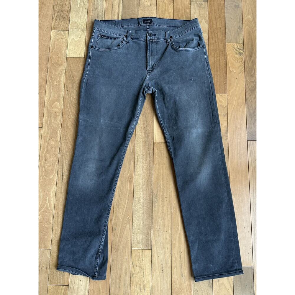 Hudson Blake Jeans Slim‎ Straight Mens 36 Gray Distressed Modern Stretch Cotton
